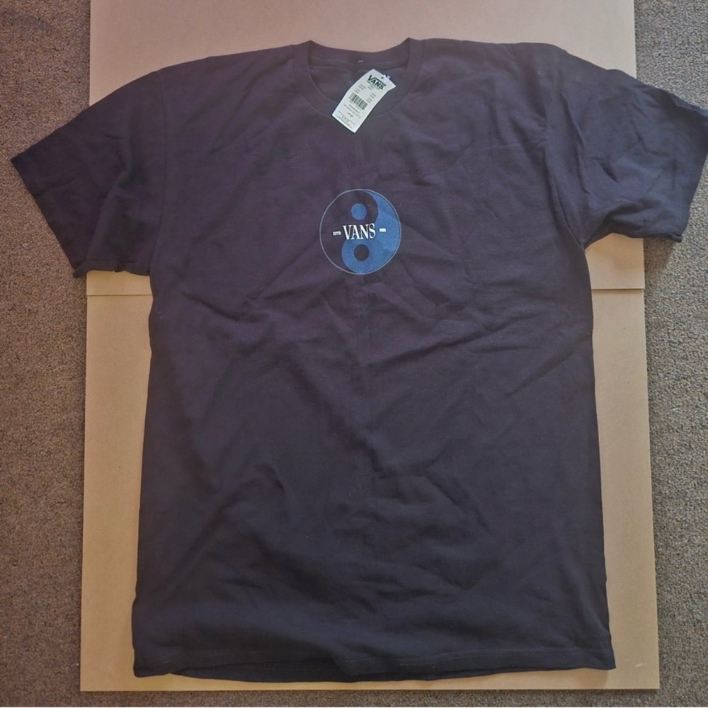 Vans Tee with Blue Yin-Yang Chest Logo